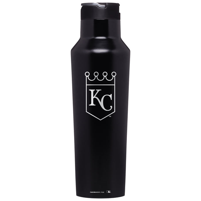 Corkcicle Insulated Canteen Water Bottle with Kansas City Royals Etched Secondary Logo