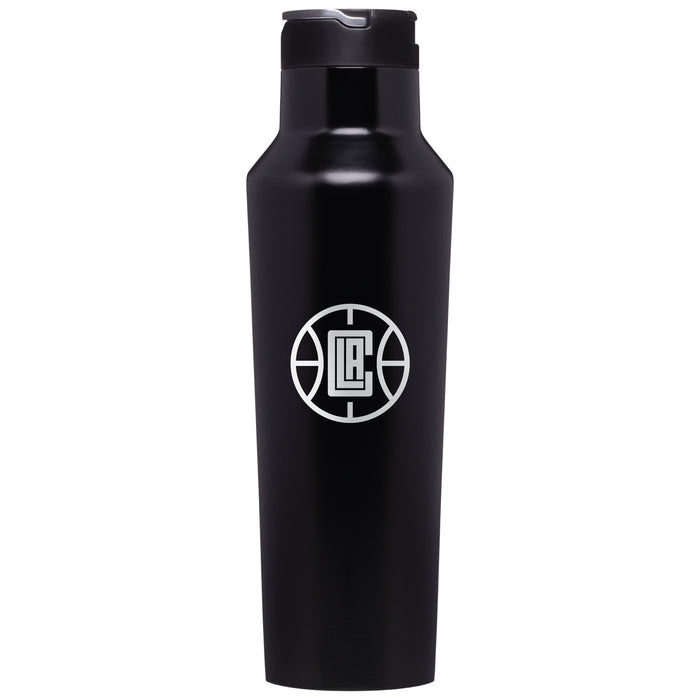 Corkcicle Insulated Canteen Water Bottle with LA Clippers Etched Primary Logo