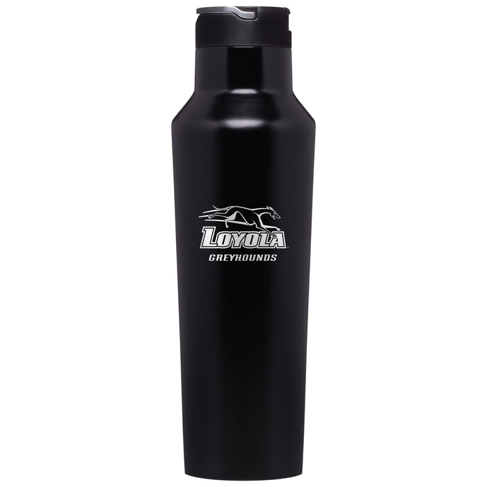 Corkcicle Insulated Sport Canteen Water Bottle with Loyola Univ Of Maryland Hounds Primary Logo