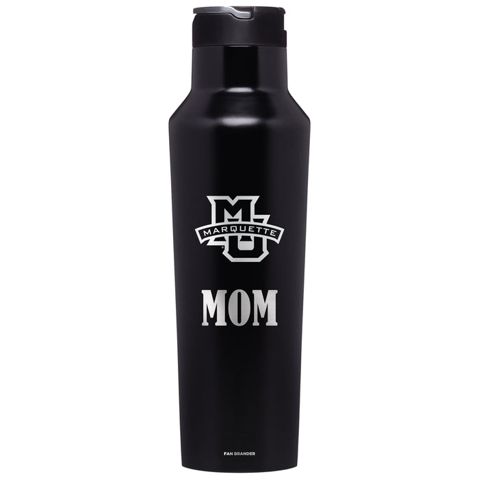 Corkcicle Insulated Canteen Water Bottle with Marquette Golden Eagles Mom Primary Logo