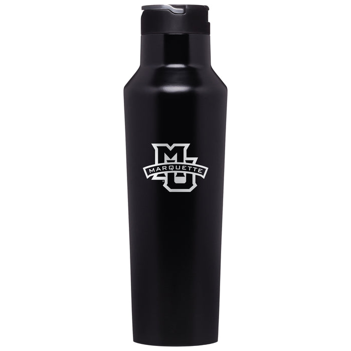 Corkcicle Insulated Sport Canteen Water Bottle with Marquette Golden Eagles Primary Logo