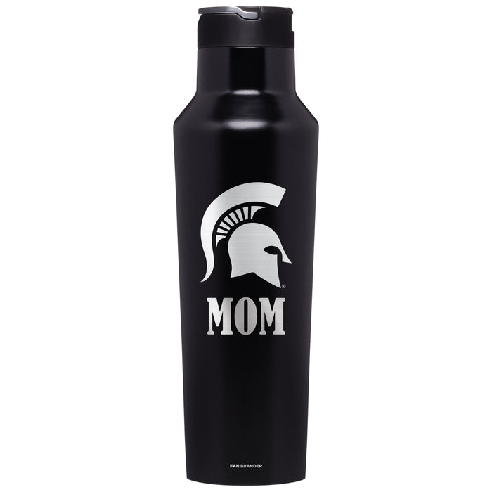 Corkcicle Insulated Canteen Water Bottle with Michigan State Spartans Mom Primary Logo