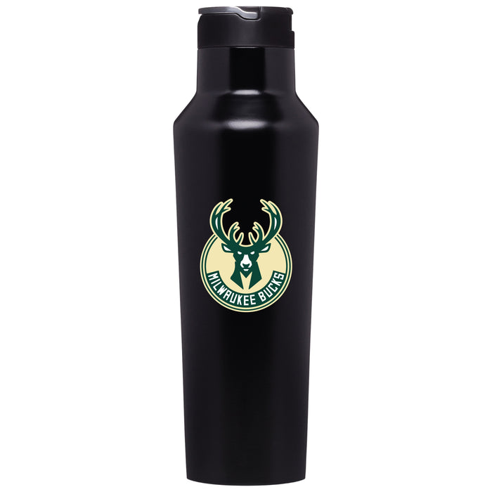 Corkcicle Insulated Canteen Water Bottle with Milwaukee Bucks Primary Logo