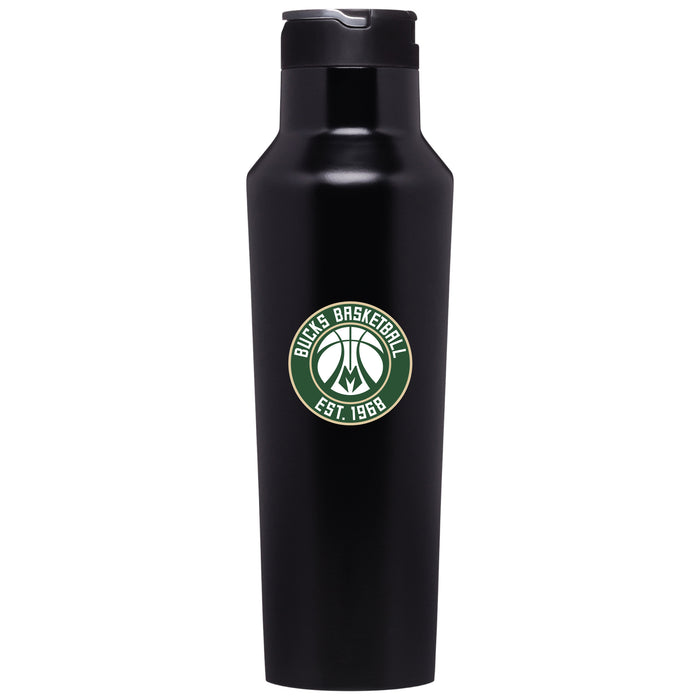 Corkcicle Insulated Canteen Water Bottle with Milwaukee Bucks Secondary Logo