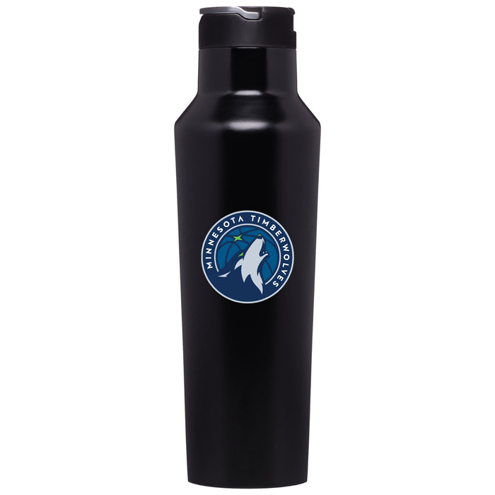 Corkcicle Insulated Canteen Water Bottle with Minnesota Timberwolves Primary Logo