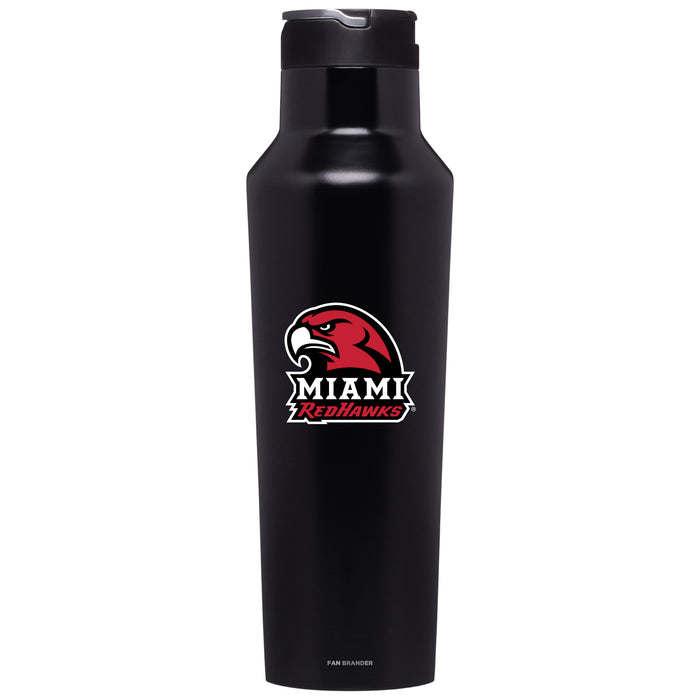 Corkcicle Insulated Canteen Water Bottle with Miami University RedHawks Secondary Logo