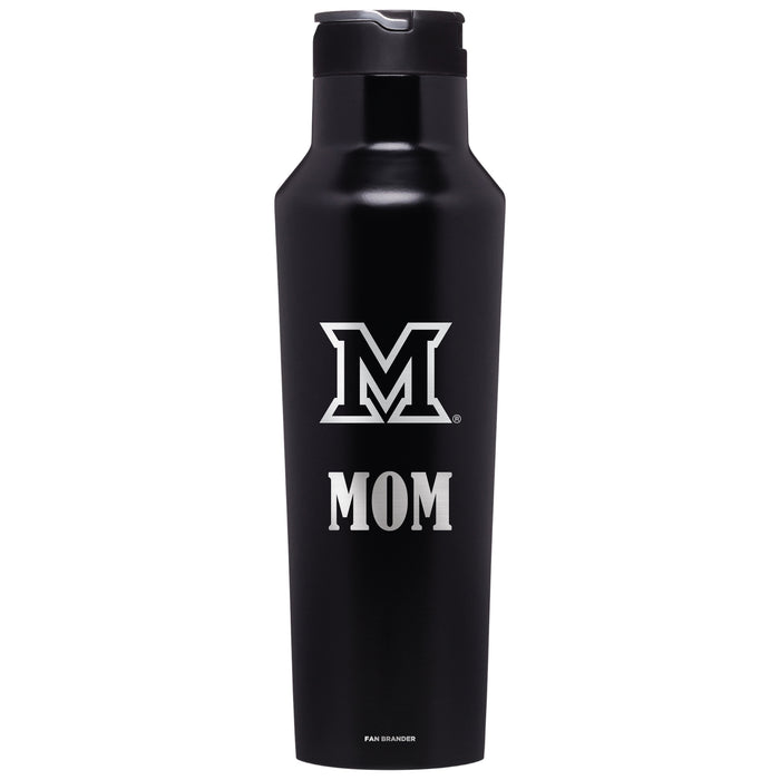 Corkcicle Insulated Canteen Water Bottle with Miami University RedHawks Mom Primary Logo