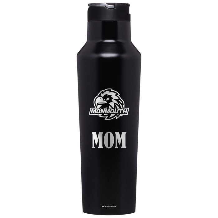 Corkcicle Insulated Canteen Water Bottle with Monmouth Hawks Mom Primary Logo