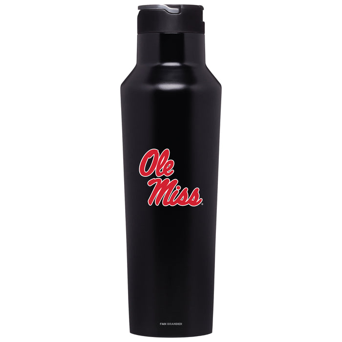 Corkcicle Insulated Canteen Water Bottle with Mississippi Ole Miss Primary Logo