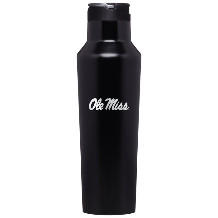 Corkcicle Insulated Sport Canteen Water Bottle with Mississippi Ole Miss Primary Logo