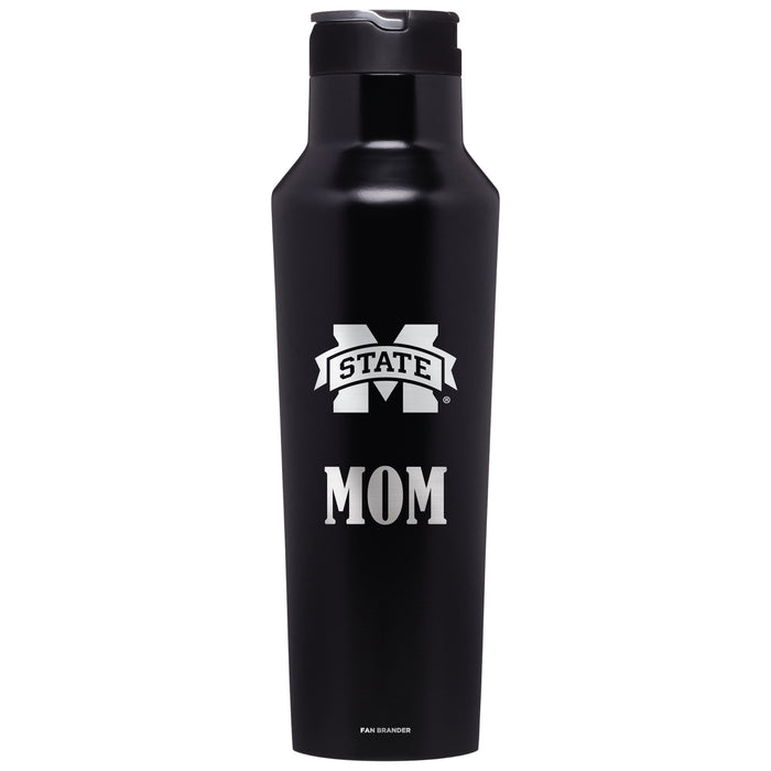 Corkcicle Insulated Canteen Water Bottle with Mississippi State Bulldogs Mom Primary Logo