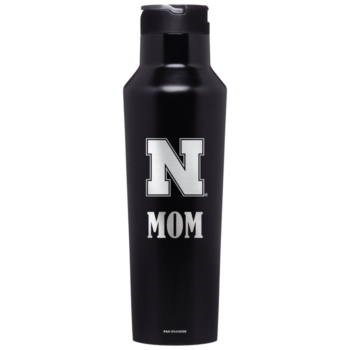 Corkcicle Insulated Canteen Water Bottle with Nebraska Cornhuskers Mom Primary Logo