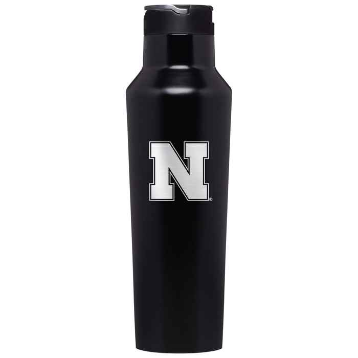 Corkcicle Insulated Sport Canteen Water Bottle with Nebraska Cornhuskers Primary Logo