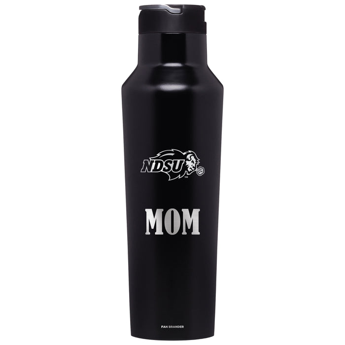 Corkcicle Insulated Canteen Water Bottle with North Dakota State Bison Mom Primary Logo