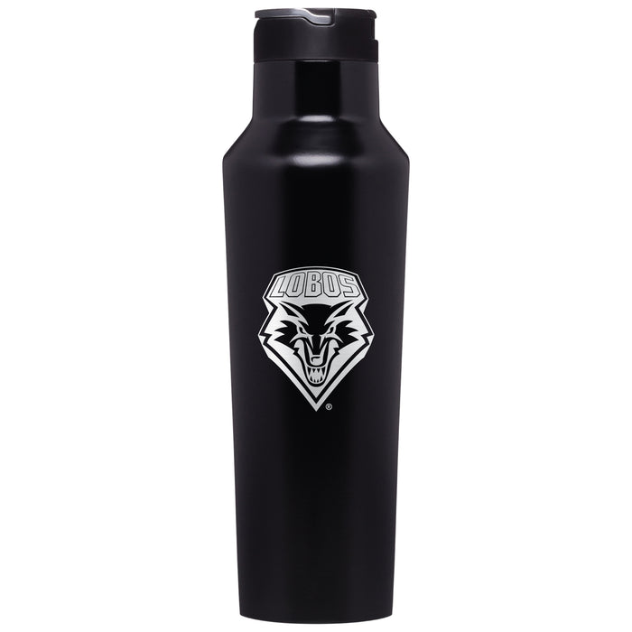 Corkcicle Insulated Sport Canteen Water Bottle with New Mexico Lobos Primary Logo