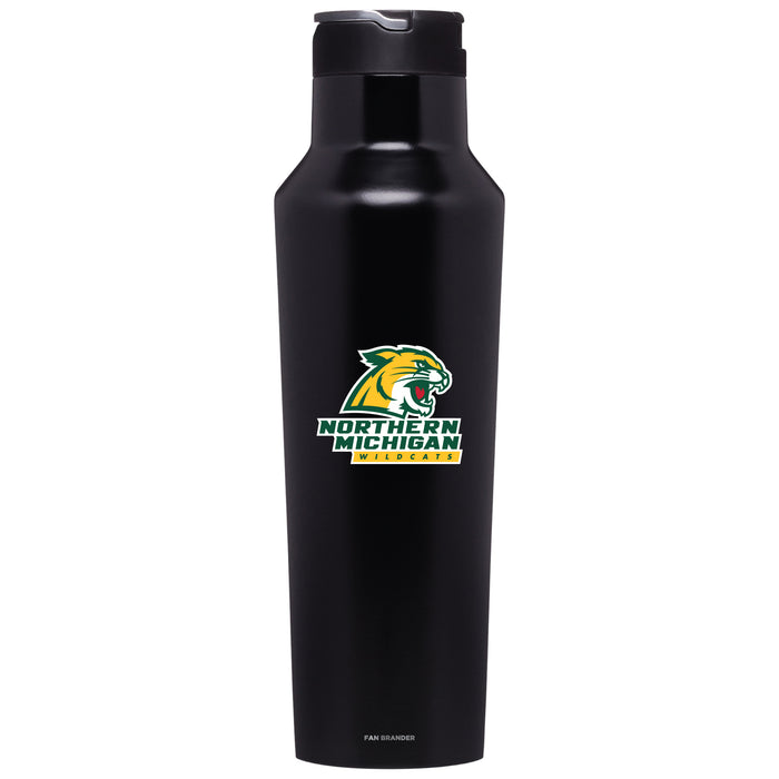 Corkcicle Insulated Canteen Water Bottle with Northern Michigan University Wildcats Primary Logo
