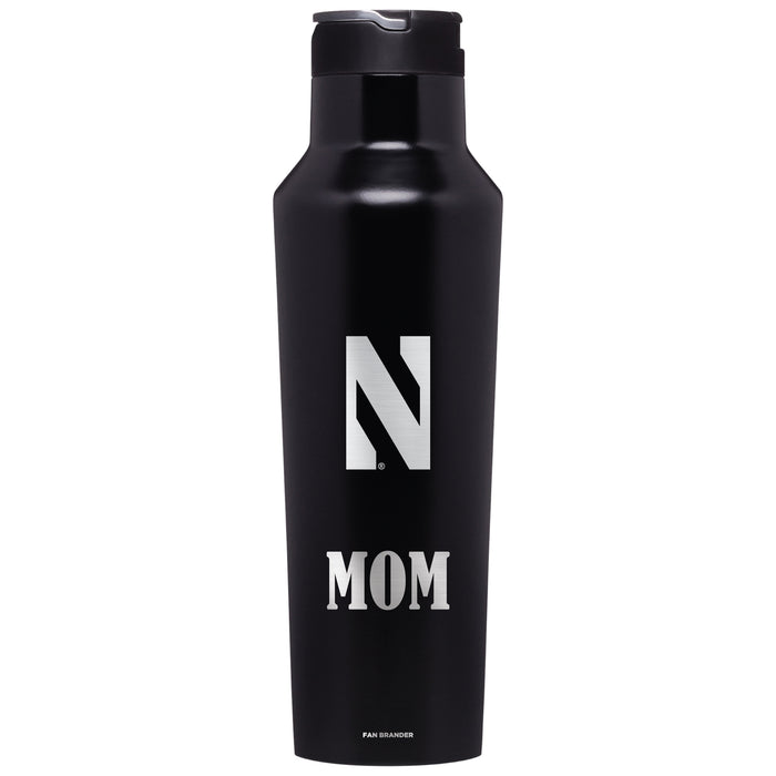 Corkcicle Insulated Canteen Water Bottle with Northwestern Wildcats Mom Primary Logo