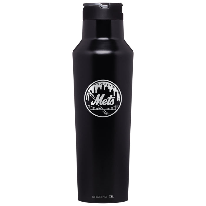 Corkcicle Insulated Canteen Water Bottle with New York Mets Etched Secondary Logo
