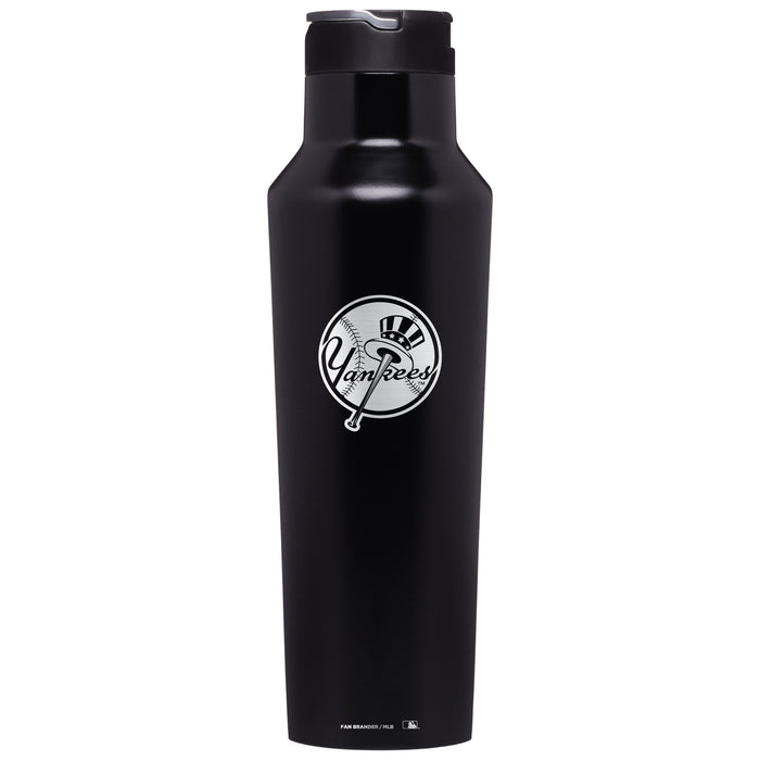 Corkcicle Insulated Canteen Water Bottle with New York Yankees Etched Secondary Logo