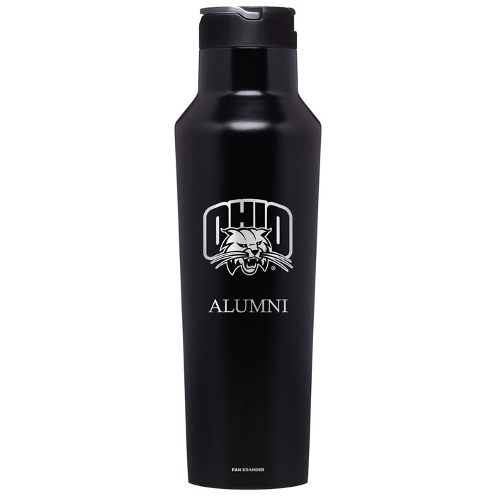 Corkcicle Insulated Canteen Water Bottle with Ohio University Bobcats Alumni Primary Logo