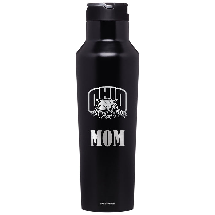 Corkcicle Insulated Canteen Water Bottle with Ohio University Bobcats Mom Primary Logo