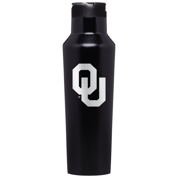 Corkcicle Insulated Sport Canteen Water Bottle with Oklahoma Sooners Primary Logo