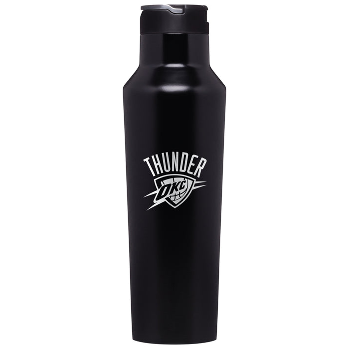 Corkcicle Insulated Canteen Water Bottle with Oklahoma City Thunder Etched Primary Logo