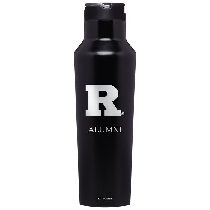 Corkcicle Insulated Canteen Water Bottle with Rutgers Scarlet Knights Alumni Primary Logo