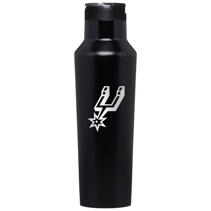 Corkcicle Insulated Canteen Water Bottle with San Antonio Spurs Etched Primary Logo