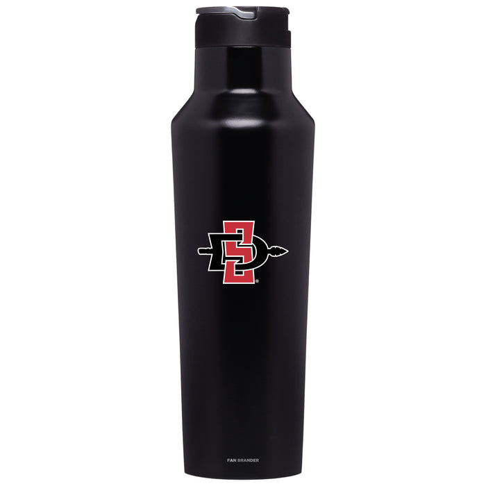 Corkcicle Insulated Canteen Water Bottle with San Diego State Aztecs Primary Logo