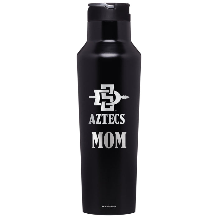 Corkcicle Insulated Canteen Water Bottle with San Diego State Aztecs Mom Primary Logo