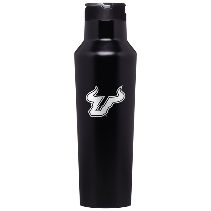 Corkcicle Insulated Sport Canteen Water Bottle with South Florida Bulls Primary Logo