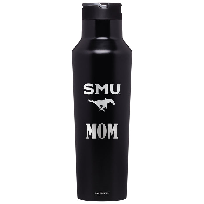 Corkcicle Insulated Canteen Water Bottle with SMU Mustangs Mom Primary Logo