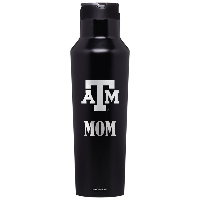 Corkcicle Insulated Canteen Water Bottle with Texas A&M Aggies Mom Primary Logo