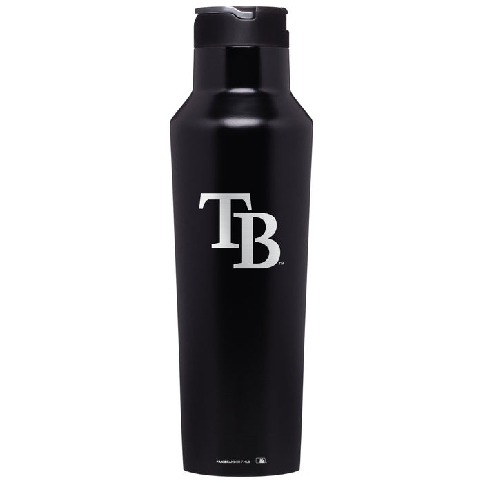Corkcicle Insulated Canteen Water Bottle with Tampa Bay Rays Etched Secondary Logo