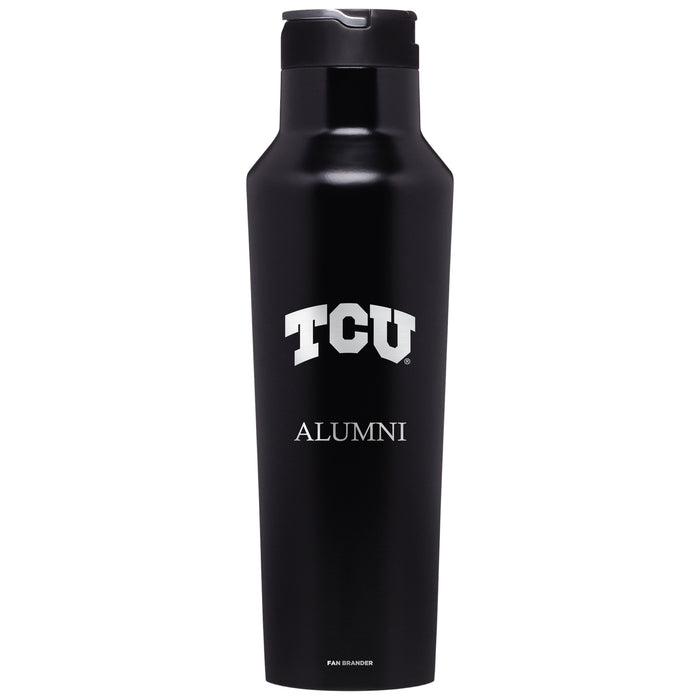 Corkcicle Insulated Canteen Water Bottle with Texas Christian University Horned Frogs Alumni Primary Logo