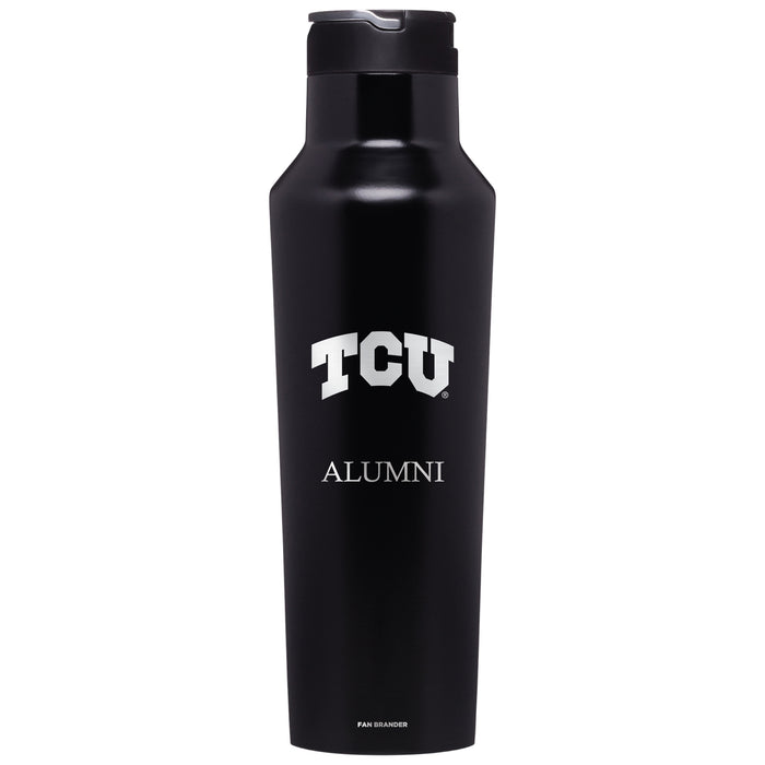 Corkcicle Insulated Canteen Water Bottle with Texas Christian University Horned Frogs Mom Primary Logo