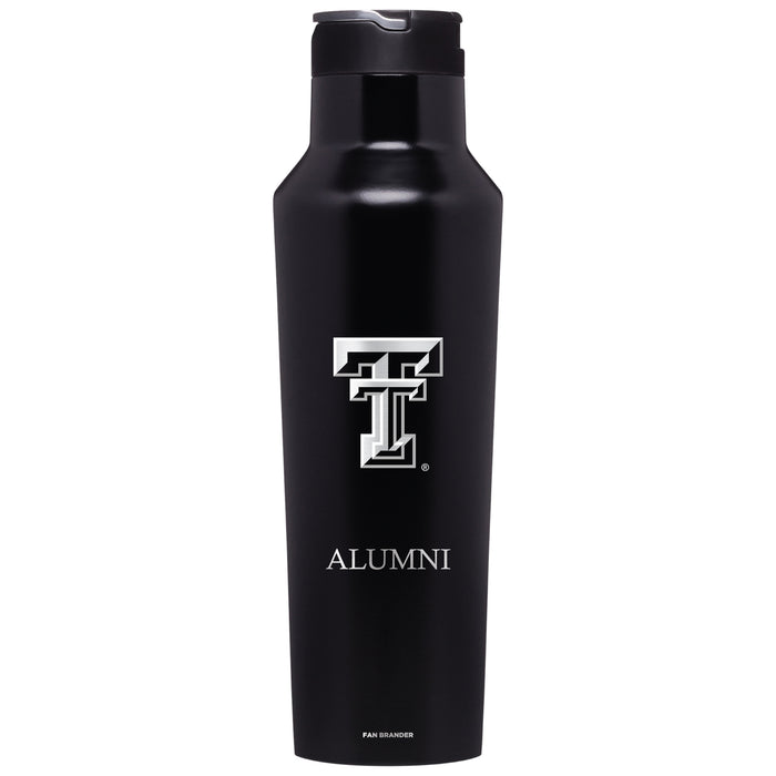 Corkcicle Insulated Canteen Water Bottle with Texas Tech Red Raiders Alumni Primary Logo