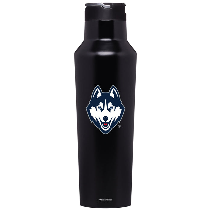 Corkcicle Insulated Canteen Water Bottle with Uconn Huskies Primary Logo