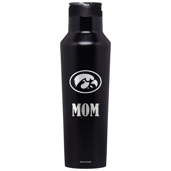 Corkcicle Insulated Canteen Water Bottle with Iowa Hawkeyes Mom Primary Logo