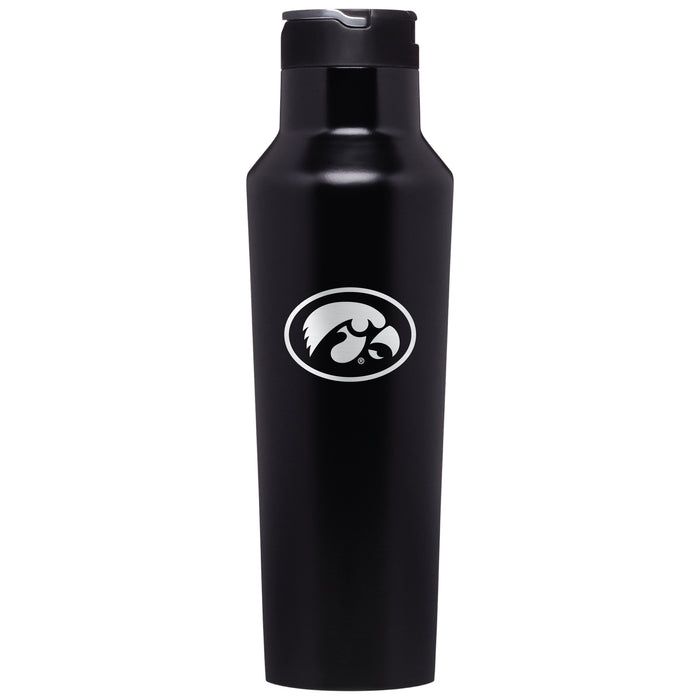 Corkcicle Insulated Sport Canteen Water Bottle with Iowa Hawkeyes Primary Logo
