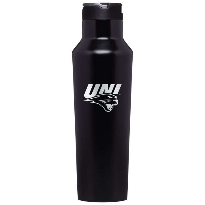Corkcicle Insulated Sport Canteen Water Bottle with Northern Iowa Panthers Primary Logo