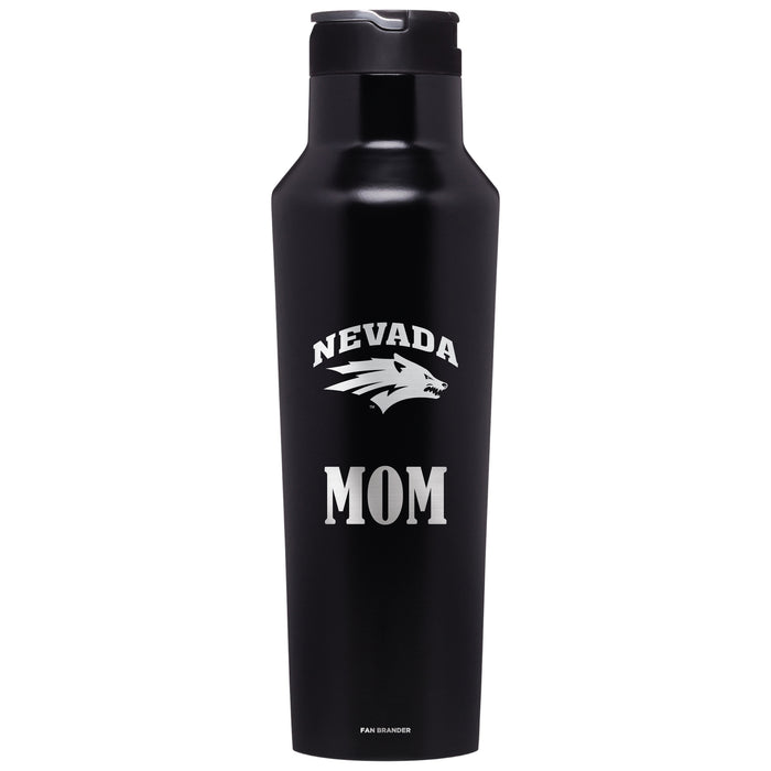 Corkcicle Insulated Canteen Water Bottle with Nevada Wolf Pack Mom Primary Logo