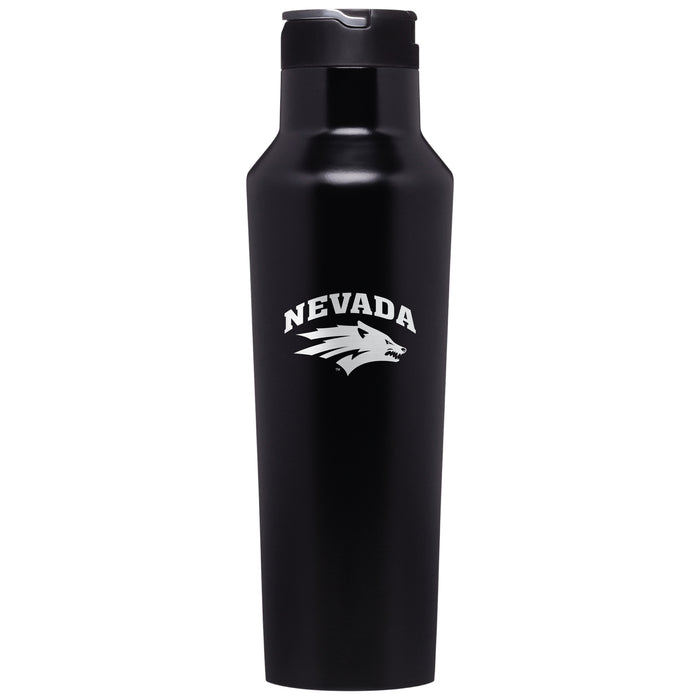 Corkcicle Insulated Sport Canteen Water Bottle with Nevada Wolf Pack Primary Logo