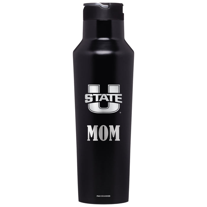 Corkcicle Insulated Canteen Water Bottle with Utah State Aggies Mom Primary Logo