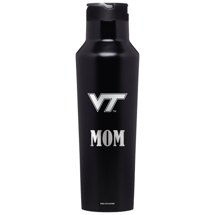 Corkcicle Insulated Canteen Water Bottle with Virginia Tech Hokies Mom Primary Logo