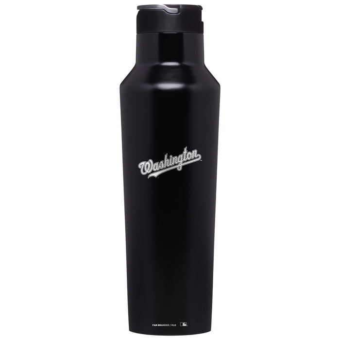 Corkcicle Insulated Canteen Water Bottle with Washington Nationals Etched Wordmark Logo