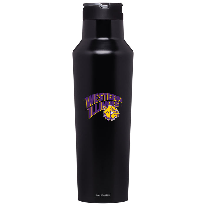 Corkcicle Insulated Canteen Water Bottle with Western Illinois University Leathernecks Primary Logo