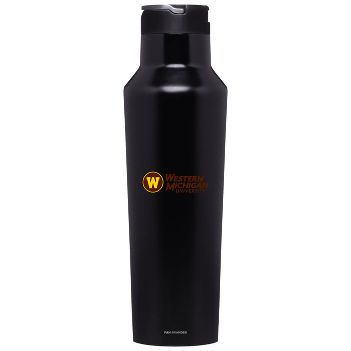 Corkcicle Insulated Canteen Water Bottle with Western Michigan Broncos Primary Logo