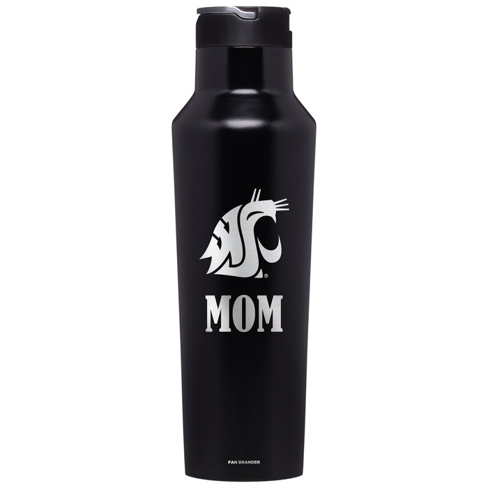 Corkcicle Insulated Canteen Water Bottle with Washington State Cougars Mom Primary Logo